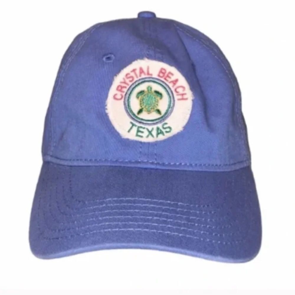 Blue 84 Crystal Beach TX Blue Baseball Hat